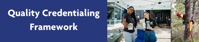 Decorative banner with photos of AmeriCorps members